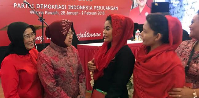 Bertemu Di Sekolah Partai, Puti dan Risma Perdalam Agenda Pembangunan Jatim