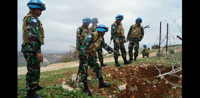 Patroli Indobatt XXIII-L Kembali Temukan UXO Di Distrik Az Zaqqiyah Lebanon