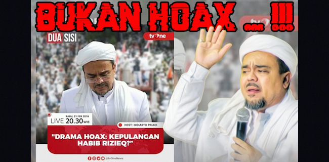 Habib Rizieq, Bukan Hoax