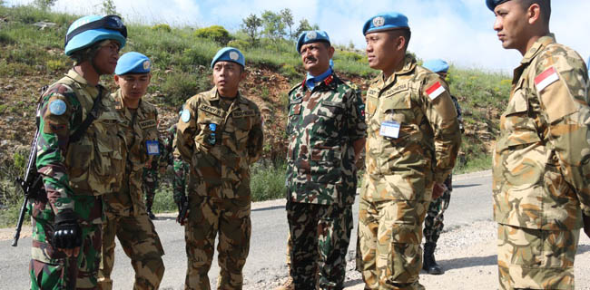 Jenderal Unifil Kunjungi Pos-Pos Satgas Indobatt Di Lebanon