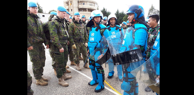 Indobatt Latihan Bersama Tentara Finlandia Di Lebanon