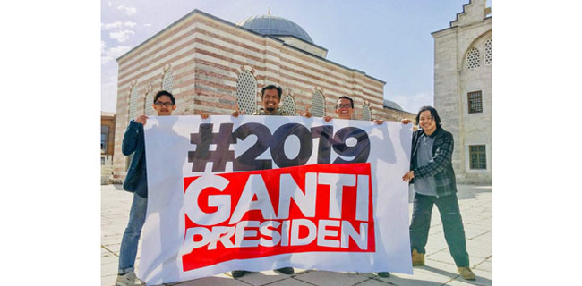 #2019GantiPresiden Sudah Sampai Turki