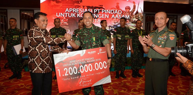 Apresiasi Pindad Bagi Kontingen TNI AD Pemegang Rekor Juara AASAM