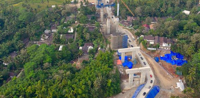 Tingkat Kemiringan Jalan Sementara Kali Kenteng Aman Dilalui Pemudik