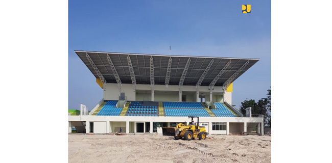 Kementerian PUPR Selesaikan Pembangunan Tribun Venue Voli Pantai Di Palembang