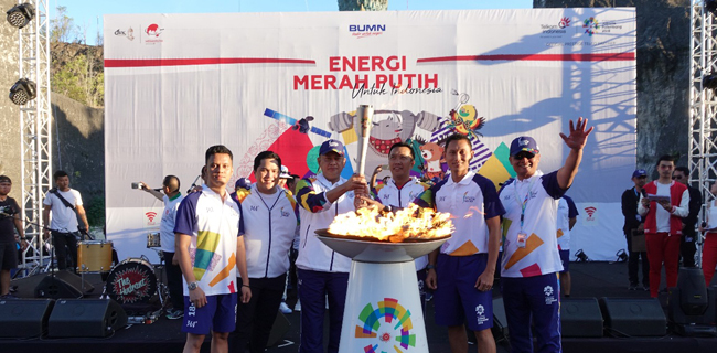 Sambut Obor Asian Games, Telkom Gelorakan Energi Merah Putih Di Bali
