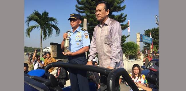 Api Abadi Dari India Diarak Menuju Museum Dirgantara