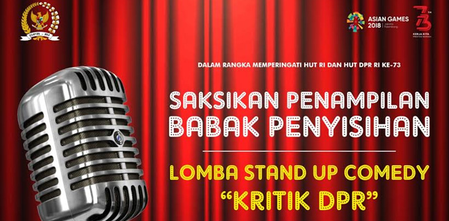 <i>Stand Up Comedy</i> Kritik DPR Segera Digelar