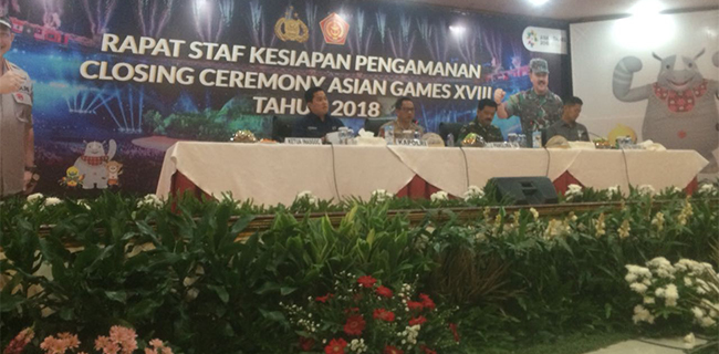 9.422 Personel TNI-Polri Diturunkan Saat Penutupan Asian Games