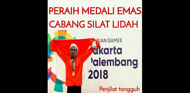 Aneh, Beredar Meme Ngabalin Dapat Medali Emas Asian Games 2018