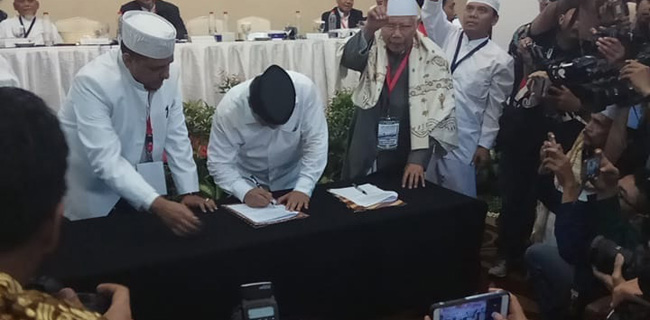 Prabowo Teken Pakta Integritas Ijtima Ulama II