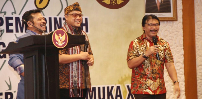 Adhyaksa Dault, Dede Yusuf Dan Syahrul Yasin Limpo Kompak Nyanyi 'Tak Bisa Jauh Dari Pramuka'