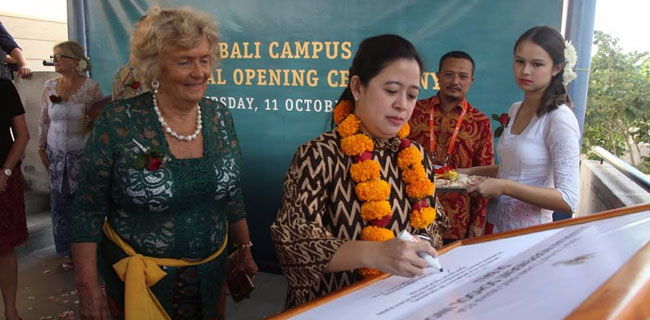 Di sela IMF-World Bank Annual Meeting, Menko Puan Resmikan Kampus AIS Bali
