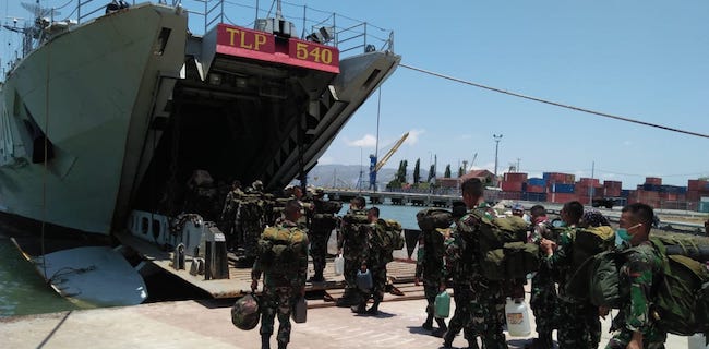 220 Prajurit TNI Di Lombok Dialihtugaskan Ke Palu