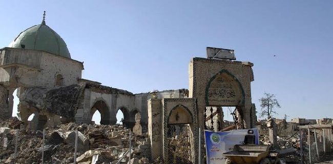 Irak Pugar Masjid Agung Mosul Pasca Dihancurkan ISIS