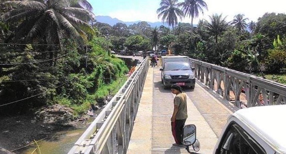 Jembatan Darurat Padang-Bukittinggi Bisa Dilalui Satu Jalur