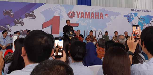 Jokowi Senang Ekspor Motor Yahama Tembus 1,5 Juta Unit