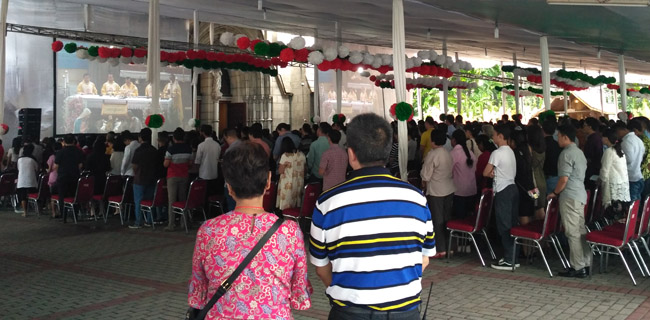 Misa Natal Katedral Doakan Korban Tsunami Selat Sunda
