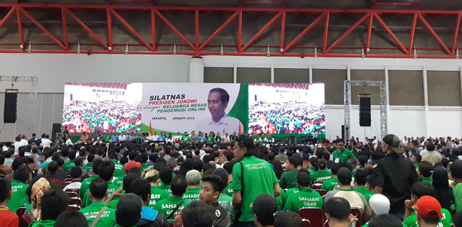 Ribuan Pengemudi Online Hadiri Silatnas Bersama Presiden Jokowi