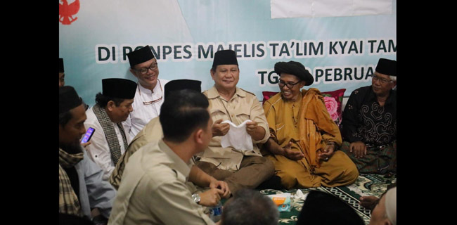 Di Hadapan Kiai Se-Jawa, Prabowo Janji Wujudkan Swasembada Pangan