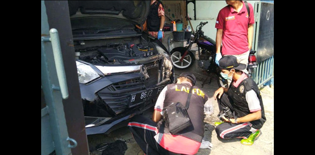 Densus 88 Kawal Pengungkapan Kasus Pembakaran Kendaraan Di Semarang