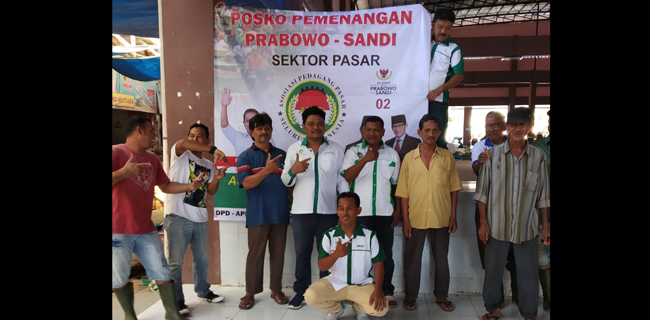 Pedagang Pasar Seutui Deklarasi Dukungan Prabowo-Sandi