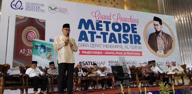 <I>Launching</I> Metode Hapal Alquran Di Istiqlal, Zulhas Ajak Doakan AHY Jadi <i>Next</i> Pemimpin