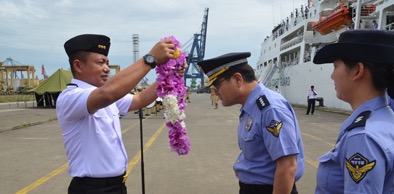 Bakamla Sambut Kedatangan Kapal Korean Coast Guard Di Tanjung Priok