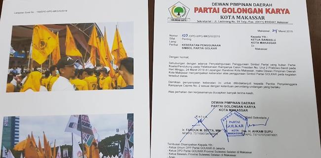 Bendera Berkibar Di Kampanye Prabowo-Sandi, Golkar Lapor Bawaslu