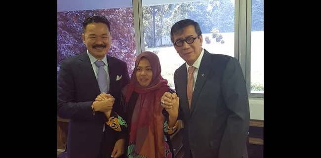 Siti Aisyah Pulang, Menkumham Jumpa Pers Di Bandara Halim