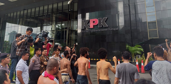 Aksi Masyarakat Papua Di Gedung KPK Nyaris Chaos