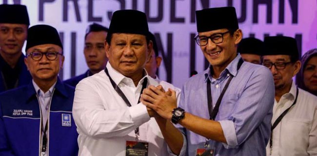 Prabowo Subianto dan Sandiaga Uno Net
