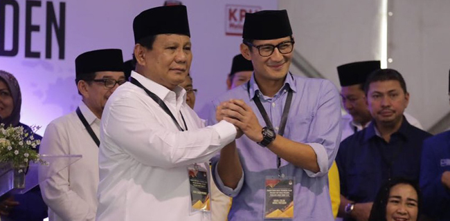 Jelang Pencoblosan, Survei INES Unggulkan Prabowo-Sandi 52 Persen