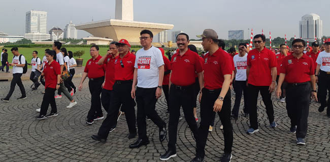 Tjahjo Pimpin Ikrar KB Kemendagri Dan BNPP Sukseskan Pemilu 2019 Di Monas
