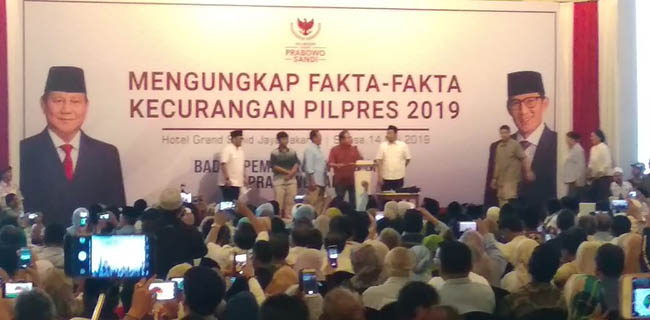 BPN Prabowo-Sandi Buka Data Kecurangan Supaya Publik Melek