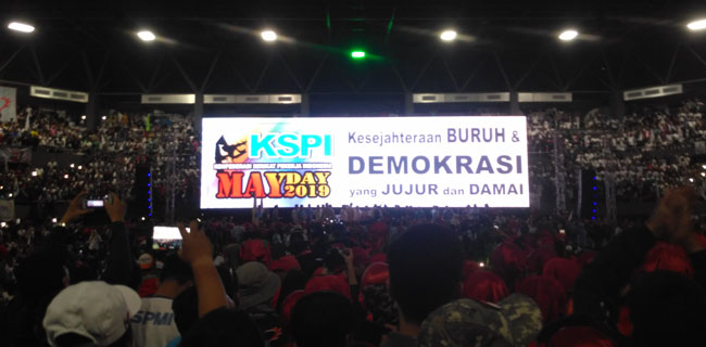 Awali Orasi, Said Iqbal Pimpin Yel-Yel "Prabowo Subianto Presiden Indonesia"