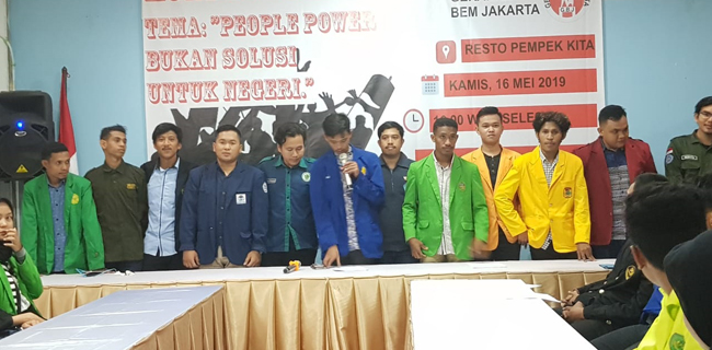 Gerakan BEM Jakarta Tolak Rencana Aksi People Power