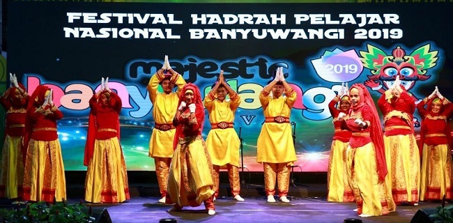 Ratusan Pelajar dan Santri Dari 20 Kota Meriahkan Festival Hadrah Banyuwangi