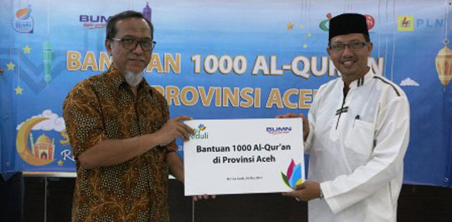 PLN Peduli Pendidikan, Berikan 1.000 Al Quran Untuk Aceh