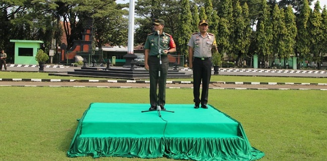 Jelang Kunjungan Presiden Jokowi, Danrem 083/Baladhika Jaya Siagakan Personel TNI-Polri