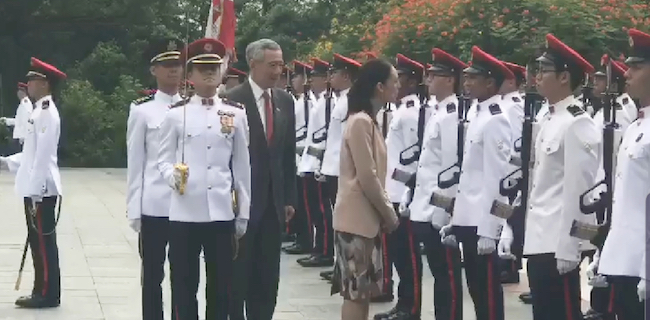 PM Singapura Sambut Kedatangan PM Selandia Baru