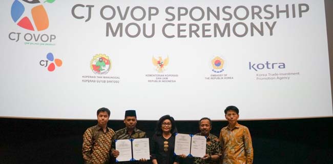 CJ Indonesia Teken MoU Program OVOP Dengan UKM