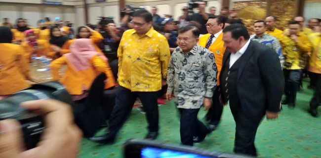 Wapres JK Hadiri Muspinas V Kosgoro, Deklarasi Dukung Airlangga Hartarto