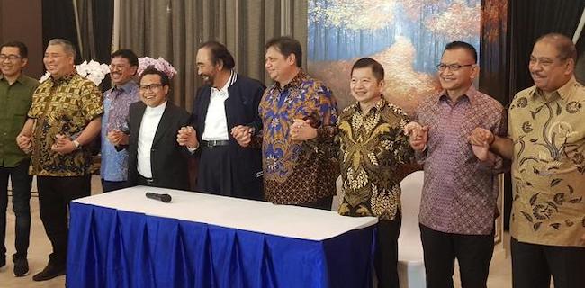Minus Megawati, Empat Ketum Pendukung Jokowi Bahas Soliditas Di Kantor Nasdem
