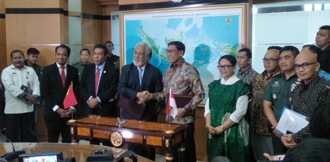 Indonesia-Timor Leste Resmi Sepakati Penyelesaian Perbatasan Darat Di Dua Titik