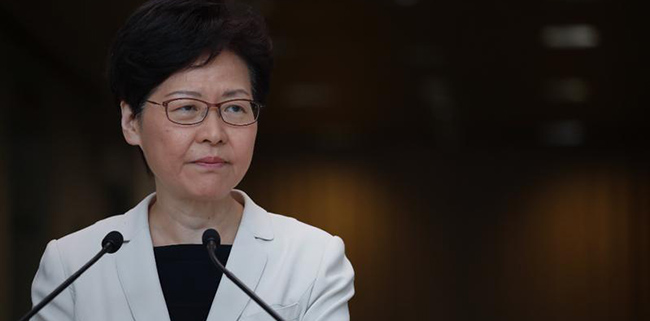 Carrie Lam: Eskalasi Kekerasan Hong Kong Jadi Lebih Serius