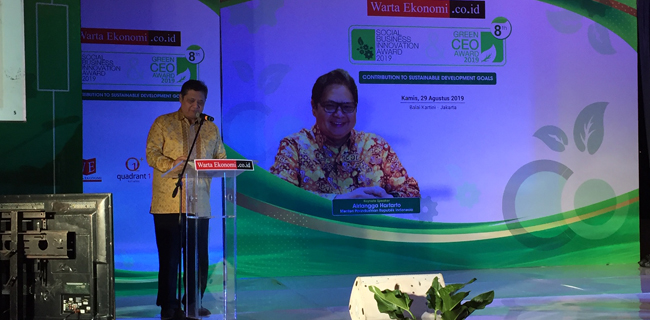 Airlangga Hartarto Jadi Pembicara Utama Green CEO Award 2019
