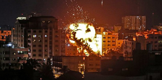 Netanyahu Diserang Roket, Pesawat Israel Langsung Bombardir Jalur Gaza