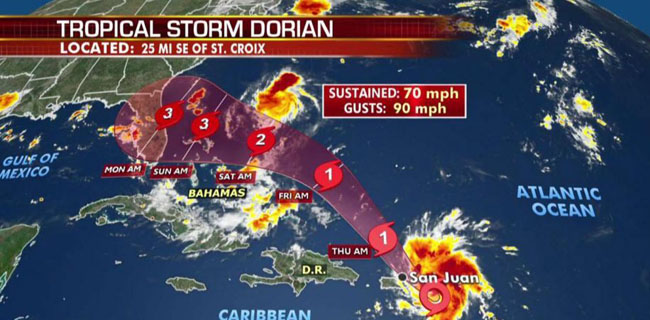 Waspadai Badai Dorian, Florida Peringatkan Pilot Dan Pemilik Pesawat