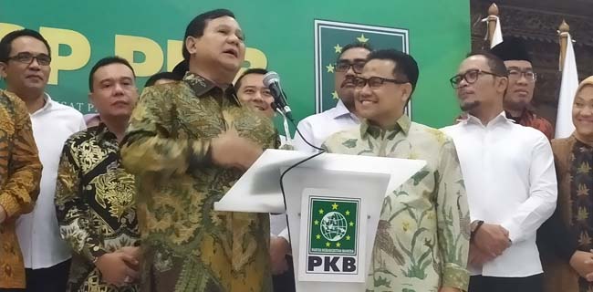 Berkelakar Saat Bertandang Ke DPP PKB, Prabowo: Siapapun Yang Menang, NU Menang